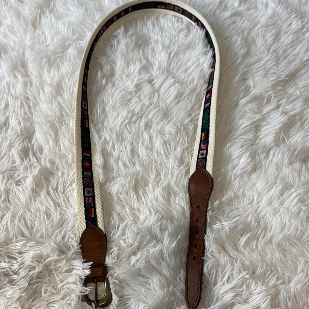 Vintage Style Belt with Brown Leather Accents
